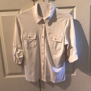 J. McLaughlin White Button Down